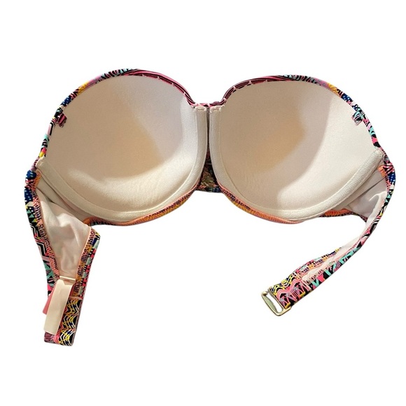 Colorful Geometric Strapless Bikini Top - Picture 2 of 5